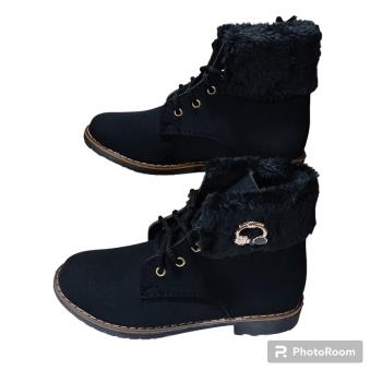 نیم بوت خزدار زنانه 